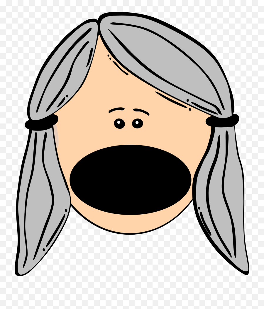 Painted Girl With Open Mouth - Cartoon Face With Big Mouth Png,Open Mouth  Png - free transparent png images 