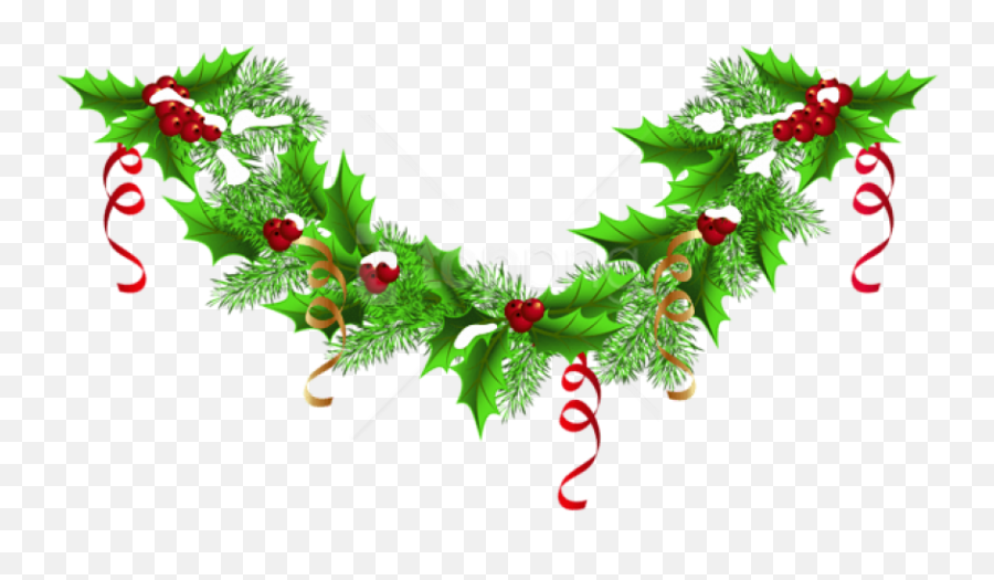 Christmas Garland Clipart Vector - Christmas Border Transparent Background Png,Christmas Wreath Vector Png