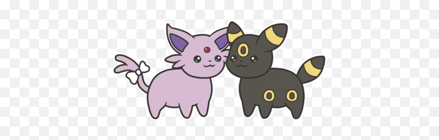 Best Umbreon Espeon Art Gifs Gfycat - Espeon And Umbreon Gif Png,Espeon Transparent