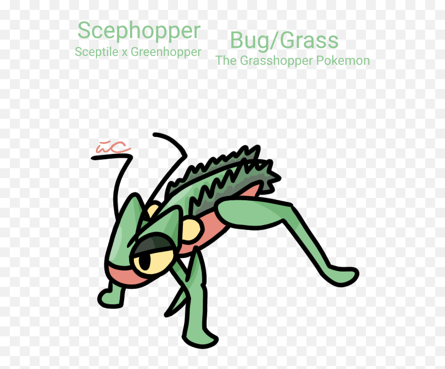 Sceptile But Grasshopper Fakemon - Pest Png,Sceptile Png