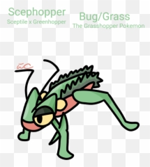 Sceptile But Grasshopper Fakemon - Pest Png,Sceptile Png