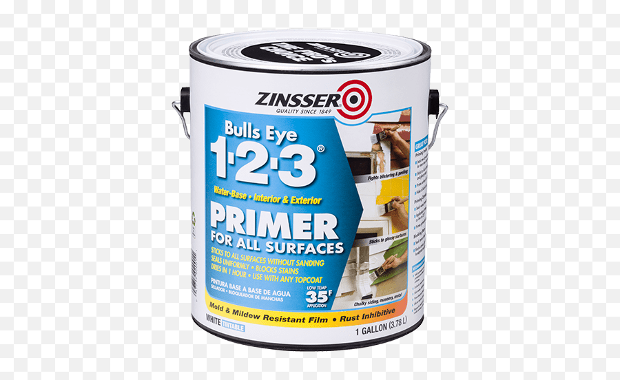 Zinsser Bulls Eye 1 - 23 Waterbase Primer Product Page Zinsser 123 Primer Png,Bulls Eye Png