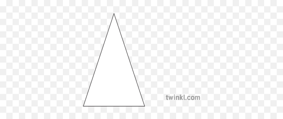Isosceles Triangle Shape 2d Angle Maths Ks2 Black And White Rgb - Survey Monkey Png,White Triangle Transparent