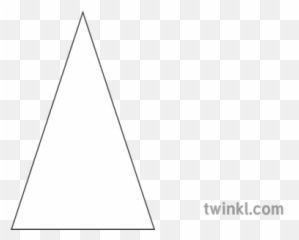 Isosceles Triangle Shape 2d Angle Maths Ks2 Black And White Rgb - Survey Monkey Png,White Triangle Transparent