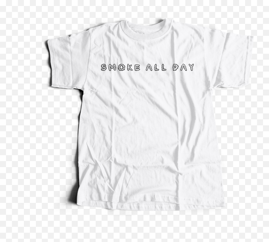 Smoke All Day White T - Short Sleeve Png,White Smoke Transparent
