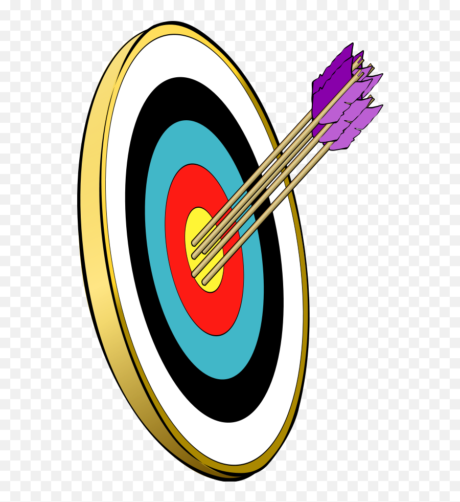 Cartoon Target With Arrows Clip Art - Accurate Clipart Png,Cartoon Arrow Png