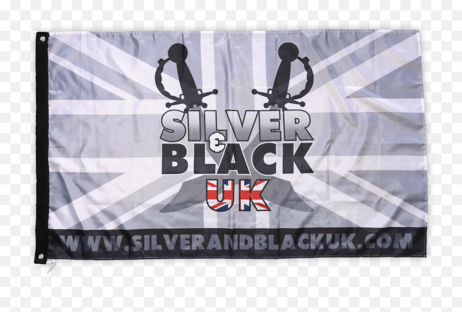 Silver U0026 Black Stock Uk Flag - Banner Png,Uk Flag Png