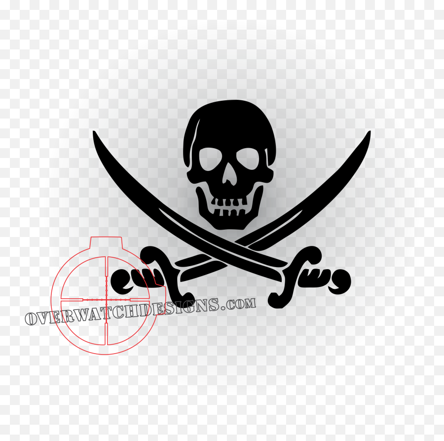 Download Hd Pirate Flag Decal - Black And White Pirate Pirate Logo Png,Pirate Transparent