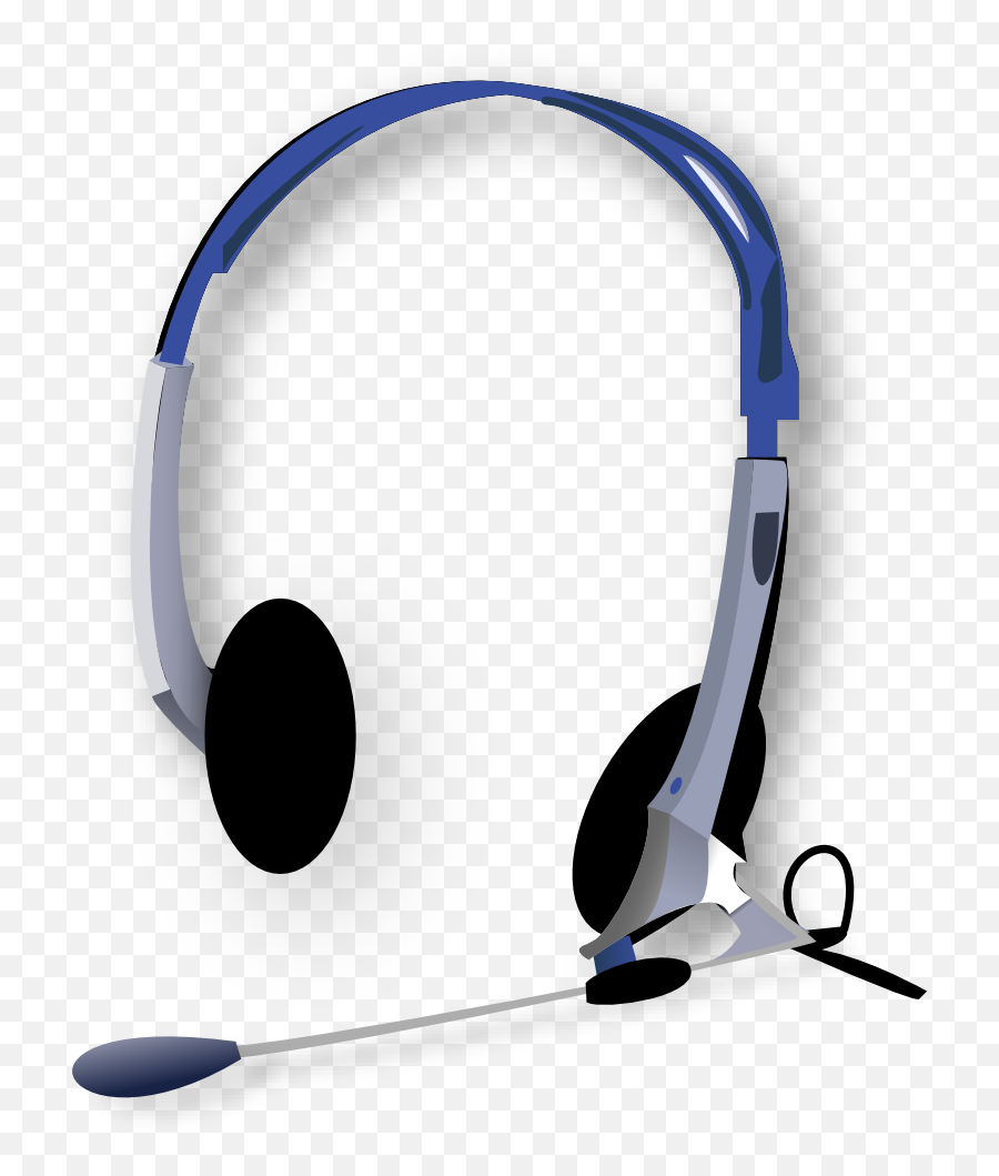 Onlinelabels Clip Art - Headphones With Microphone Headphones Clip Art Png,Headphones Clipart Transparent
