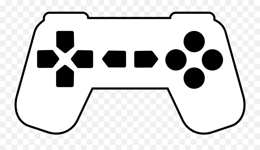 Game Png Black And White Transparent - Controller Black And White,Game Controller Png