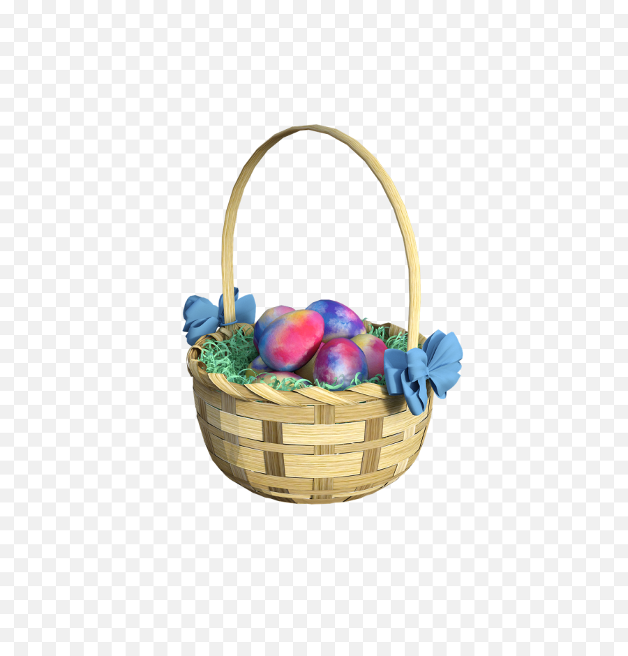 Easter Basket Eggs Grass - Easter Bascket Png,Easter Basket Transparent