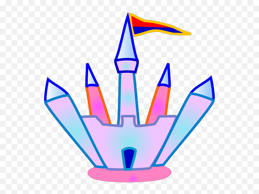 Blue And Pink Crystal Castle Png Svg Clip Art For Web - Tux Paint Castle,Blue Crystal Icon