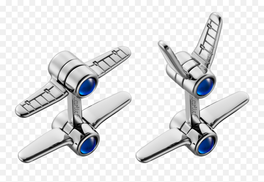 Crog000171 - Santos De Cartier Biplane Cufflinks Sterling Santos De Cartier Biplane Cufflinks Png,Icon A6 Aircraft