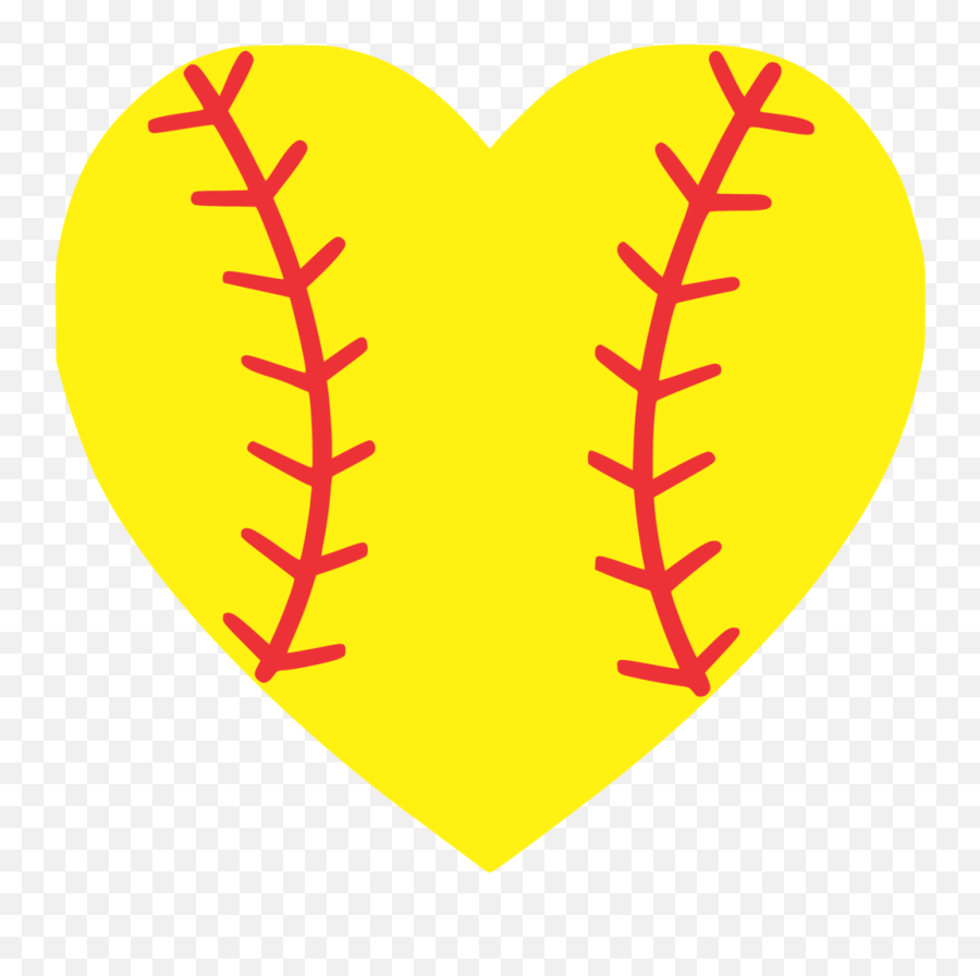 Softball Heart Transparent Png - Softball Heart Clip Art,Softball Png