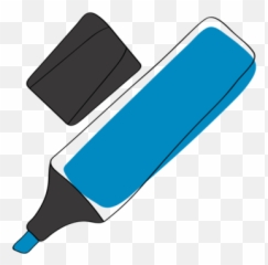 Line School Supplies Marker Blue Free Icon - IconIconscom Png