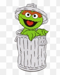 Oscar The Grouch Transparent Png - Oscar The Grouch Happy,Oscar The ...