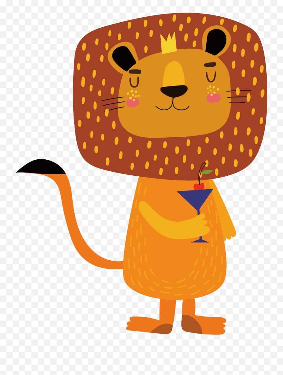 Lion And Forest Animals Illustration - Leone Disegno Per Bambini Png,Starts Png