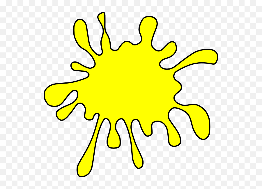 Big - Yellow Paint Splat Clipart Png,Slime Png