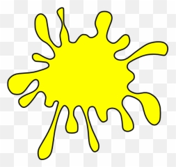 Big - Yellow Paint Splat Clipart Png,Slime Png