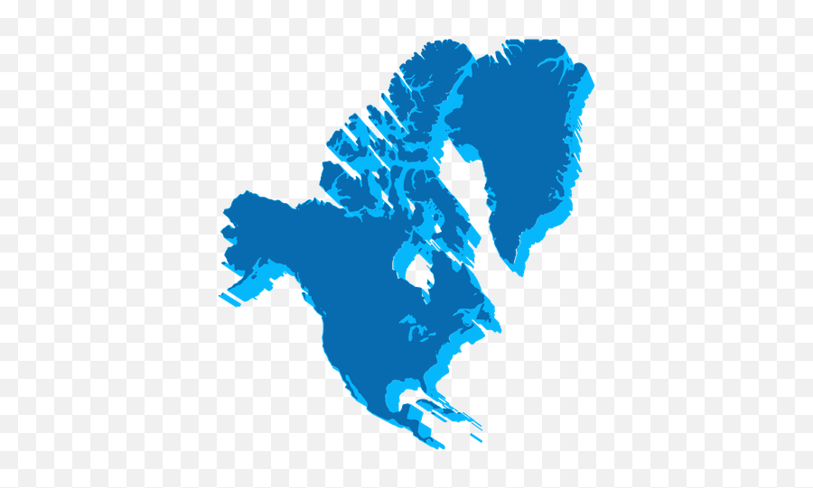 North America Map Icon Of Flat Style - North America Mercator Projection Map Png,North America Png
