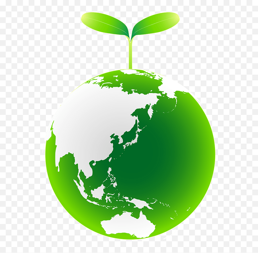 Sprout Planet Earth Ecology Clipart - Globe Asia Map Vector Png,Planet Png Transparent