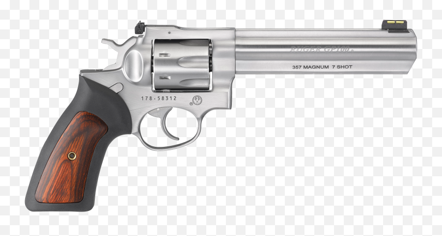 Ruger Gp100 Revolver - 357 Magnum 7rd 6 Blackstainless 357 Magnum Ruger Gp100 Png,Revolver Transparent