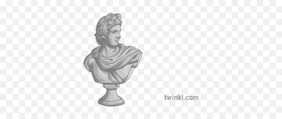 Greek Statue Bust Sculpture Noble - Greek Statue Logo Png,Greek Statue Png