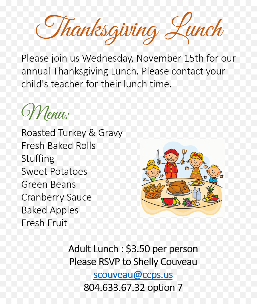 Thanksgiving Dinner - Lewis And Clark Elementary School Bay Laurel Png,Thanksgiving Dinner Png