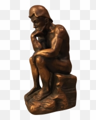 Vintage Marwal The Thinker Chalkware Statue - Carving Png,The Thinker Png