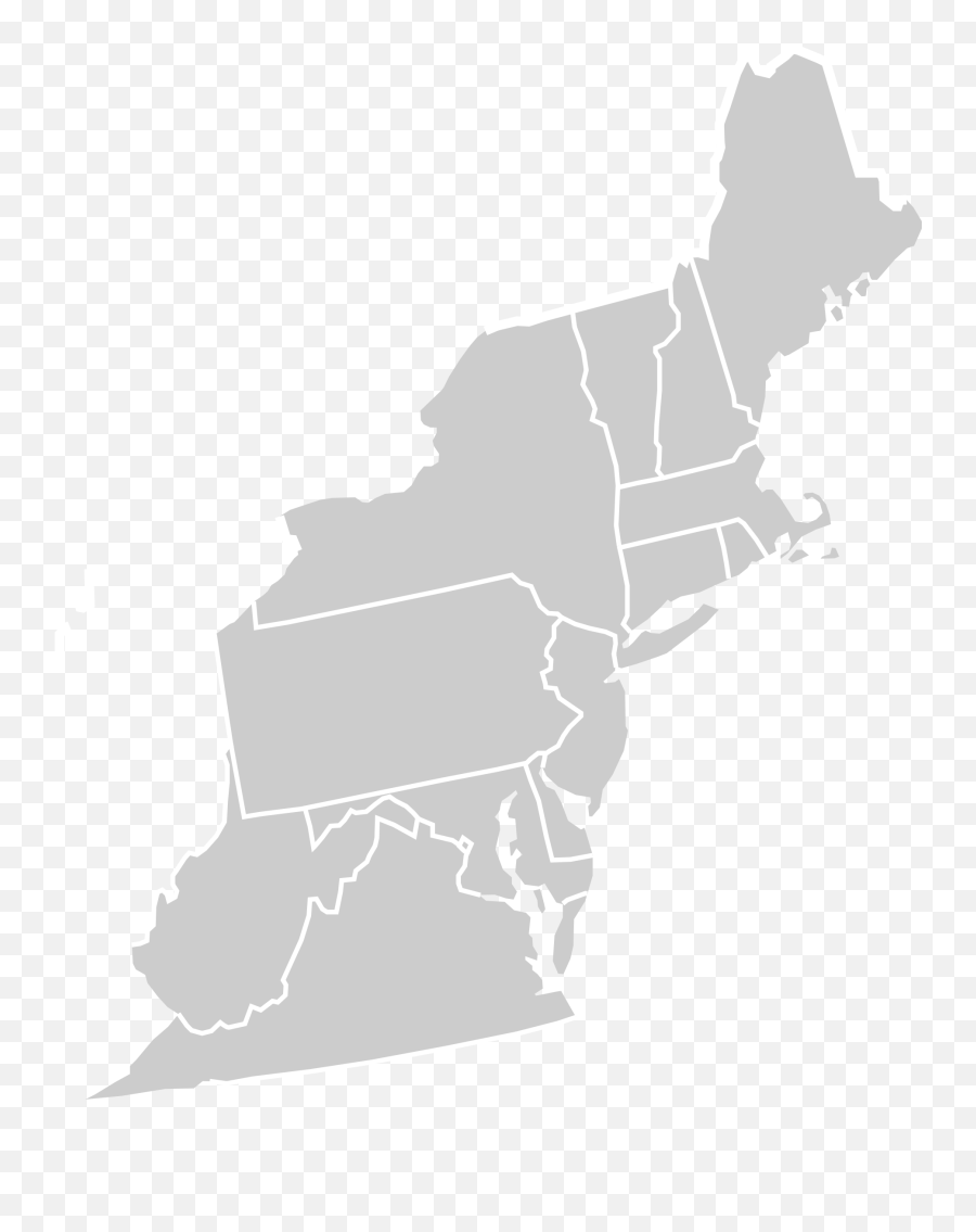 Map Of Northeast Us States East Throughout Blank Outline - Map Of The United States Png,Us Map Outline Png