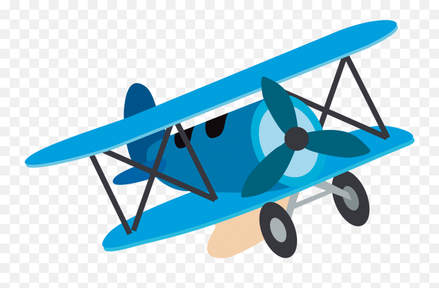 Free Transparent Airplane Png Download - Cartoon Biplane Png,Cartoon Plane Png