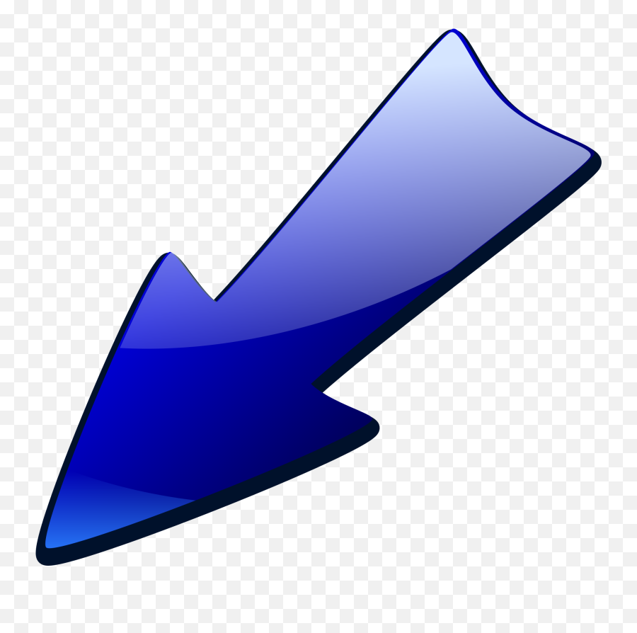 Curved Arrow Png Svg Clip Art For Web - Arrow Pointing Down To The Left,Curved Arrow Png