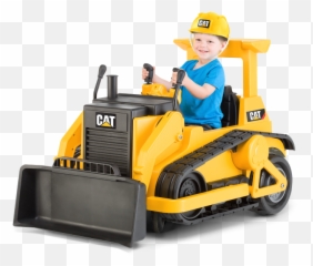Kid Trax Cat Construction Toys Ride - Kid Ride On Tractor Png,Bulldozer Png