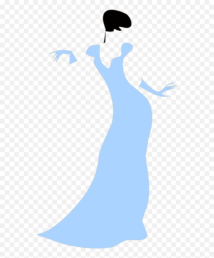 Lovely Woman In A Blue Dress Png Svg - Lady Clip Art,Woman In Dress Png