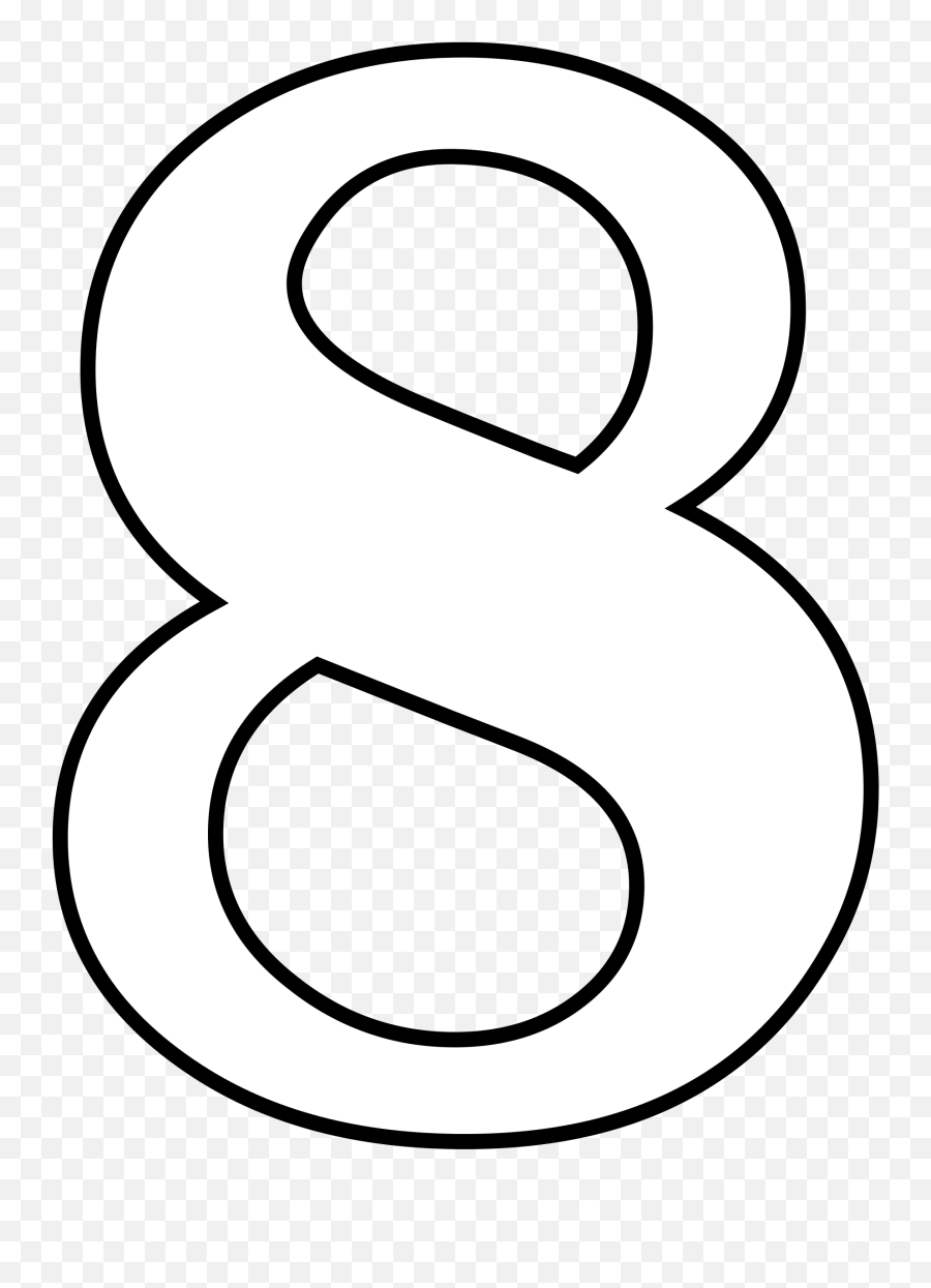 Number Coloring Page - Molde De Numero 8 Full Size Png Molde De Numero 8,Number 8 Png