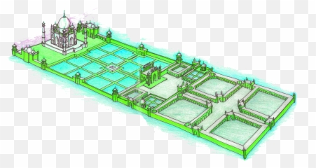 Taj Mahal Plán Transparent Cartoon - Agra Taj Mahal Plan Png,Taj Mahal Png
