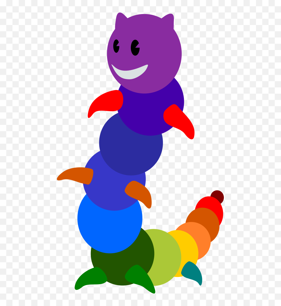 Rainbow Caterpillar Cartoon Png Svg Clip Art For Web - Rainbow Caterpillar Cartoon,Cartoon Rainbow Png