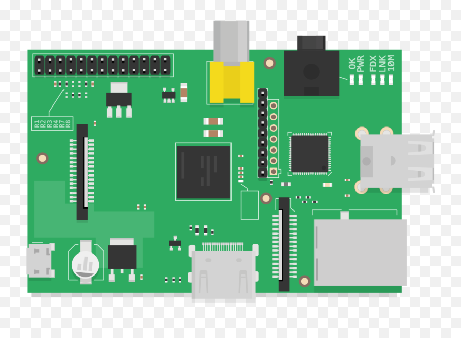 Raspberry Pi Vector Illustration - Raspberry Pi Vector Png,Raspberry Pi Png