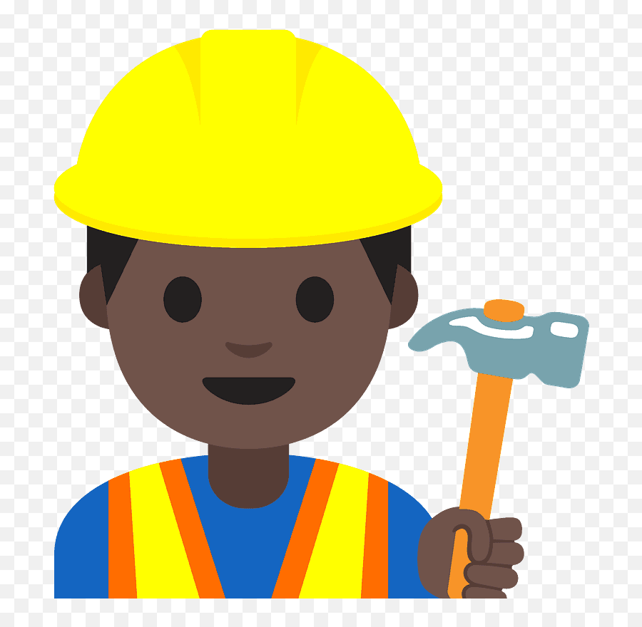 Construction Worker Emoji Clipart Free Download Transparent - Woman Hard Hat Clipart Png,Construction Helmet Png