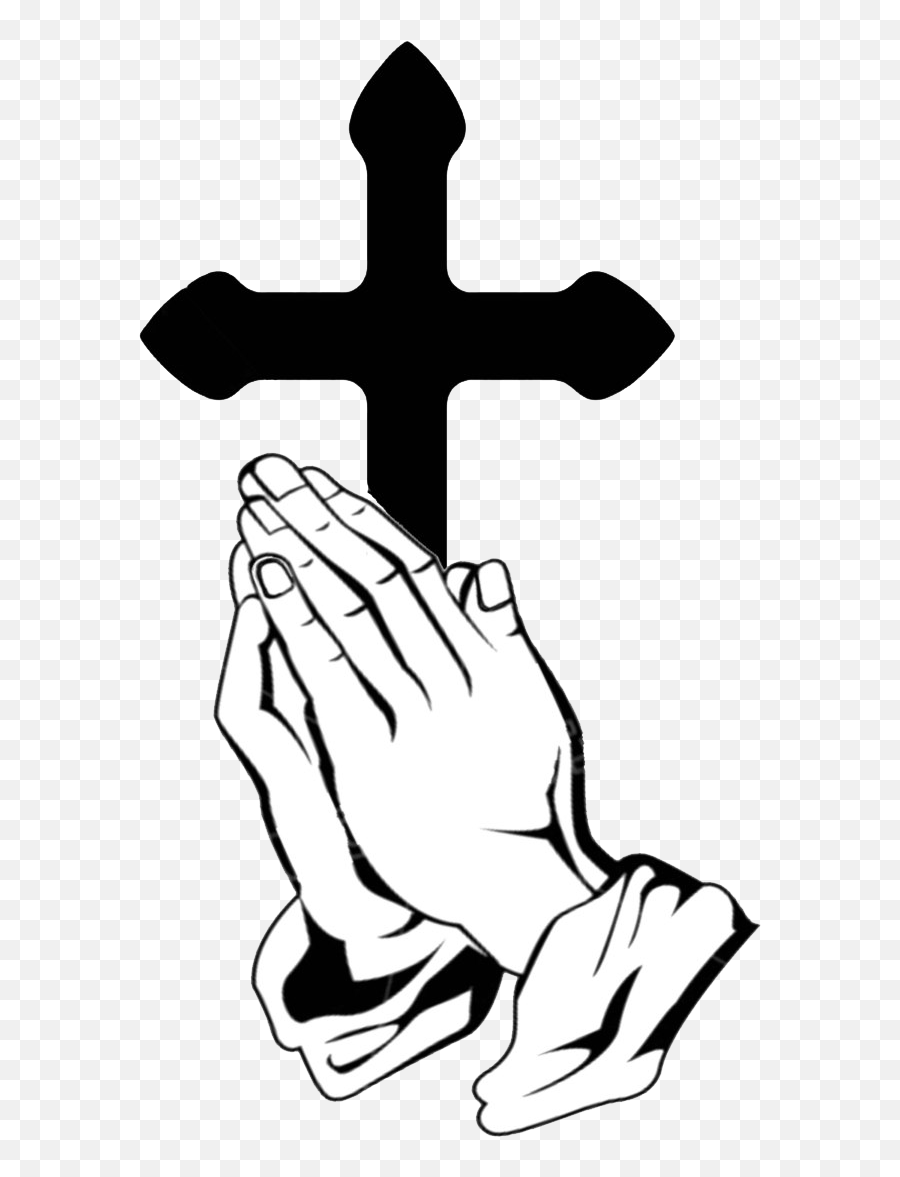Helping Hands Cross Free Clipart Finders - Praying Hands With Cross Png,Helping Hands Png