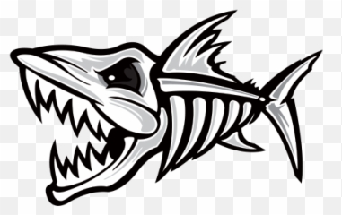 Printed Vinyl Skeleton Fish Bones Fishbone Stickers Factory - Sticker Png,Fish Skeleton Png