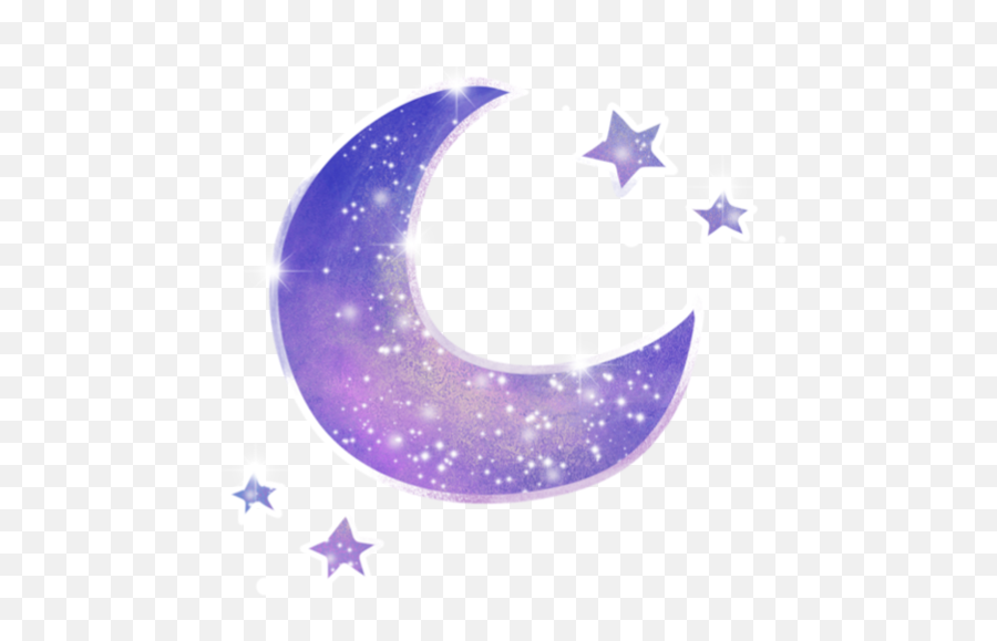 Moon Star Night Sky Luminous Neon Colorful Starlight - Aesthetic Purple Stars Piscart Png,Night Stars Png