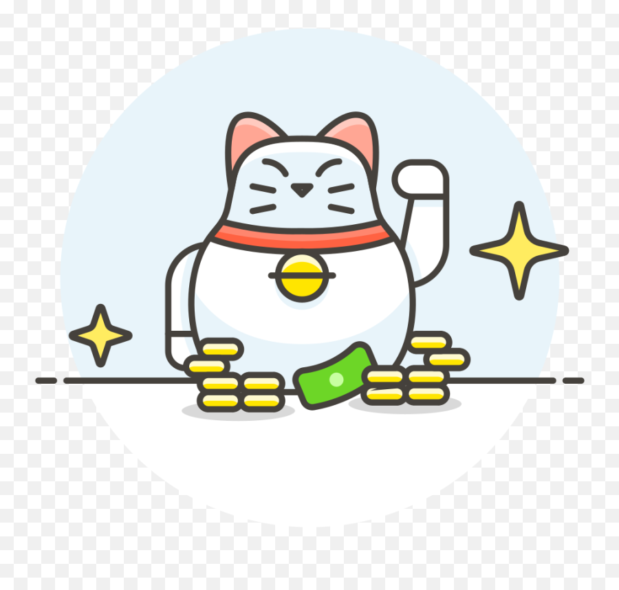 Lucky Cat Money Icon - Transparent Lucky Cat Pixel Png,Icon Lucky 7