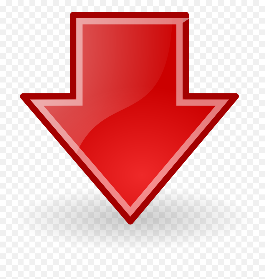 Download Hd Down Arrow Png Transparent - Fleche Vers Le Bas Red Arrow Pointing Down Png,Arrow Png Transparent