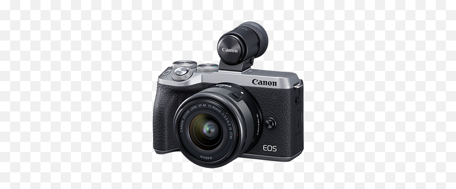 Canon Eos M6 Mark Ii W Ef - M 1545 Is Stm Lens Kit Silver Canon Eos M6 Mark Ii Png,Canon Camera Icon