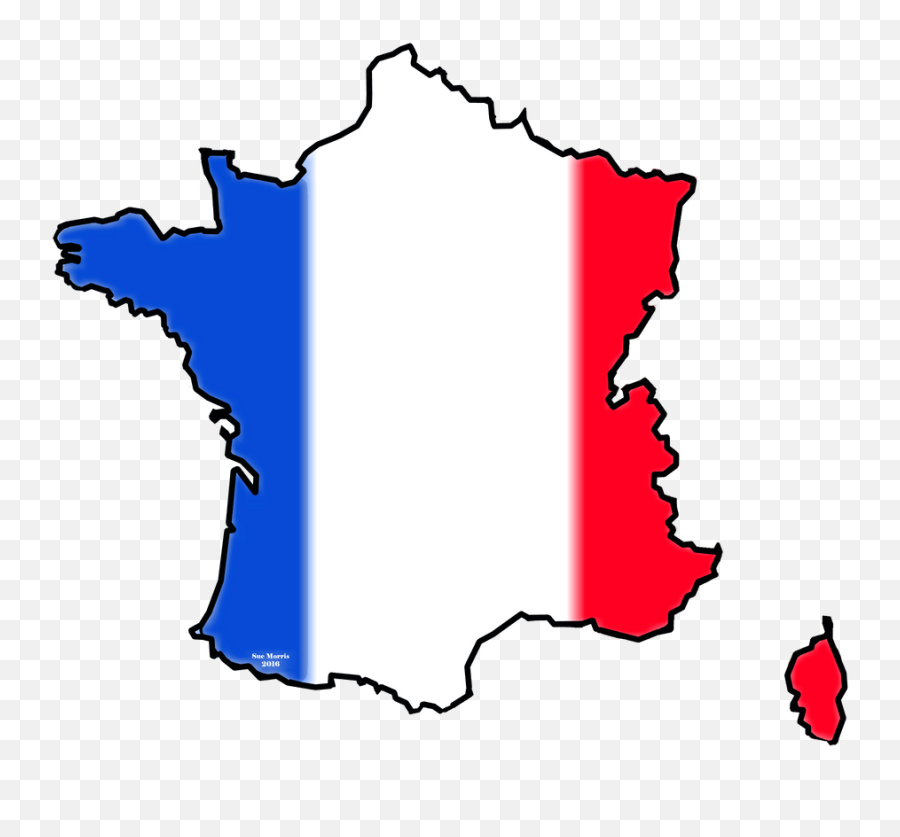 France Map With French Flag Art Print - France Clipart Png,French Flag Icon