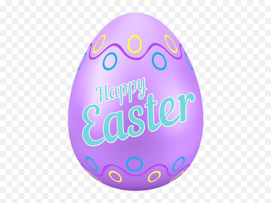 Happy Easter Egg Violet Clip Art Image - Happy Easter Easter Egg Clipart With Transparent Background Png,Happy Easter Transparent