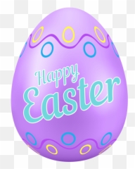 Happy Easter Egg Violet Clip Art Image - Clipart With Transparent Background png