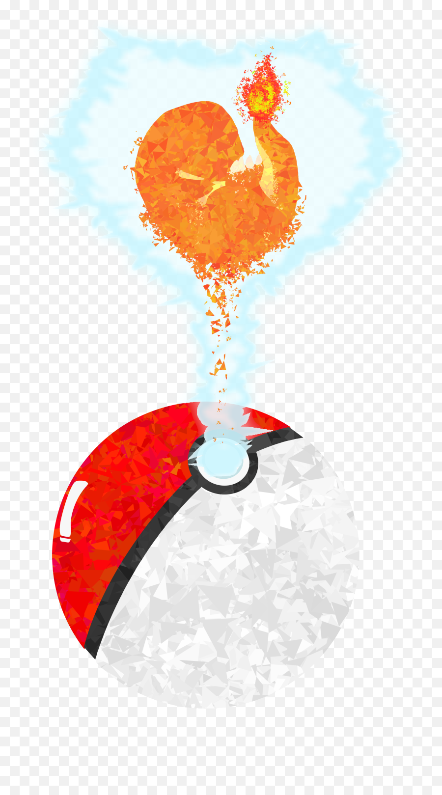 Pokeball Series W Charmander U2013 The Art Of Cam Quevedo - Rooster Png,Charmander Png