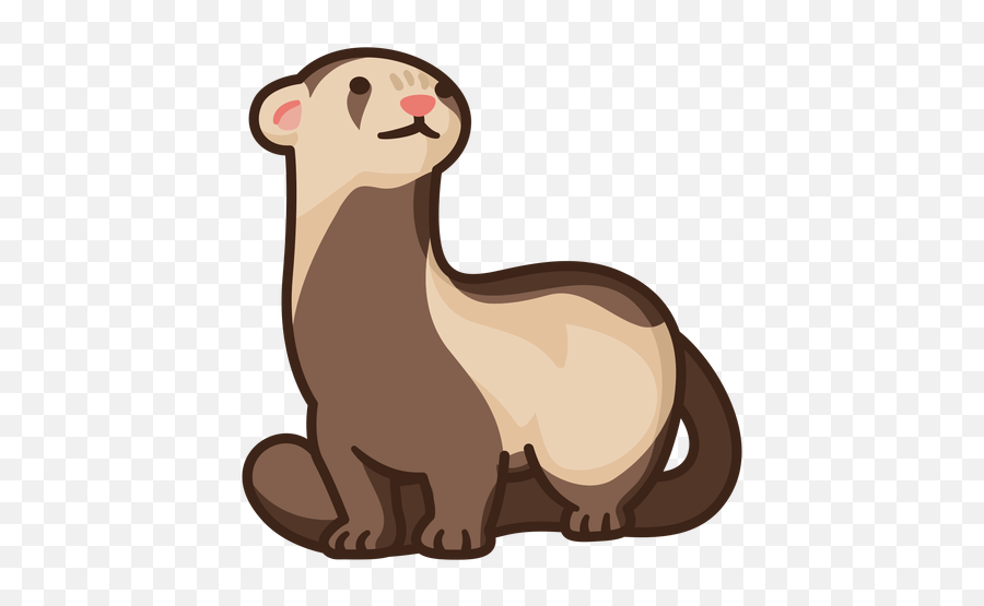 Cute Standing Ferret Illustration Transparent Png U0026 Svg Vector - Kawaii Ferret Png,Weasel Icon